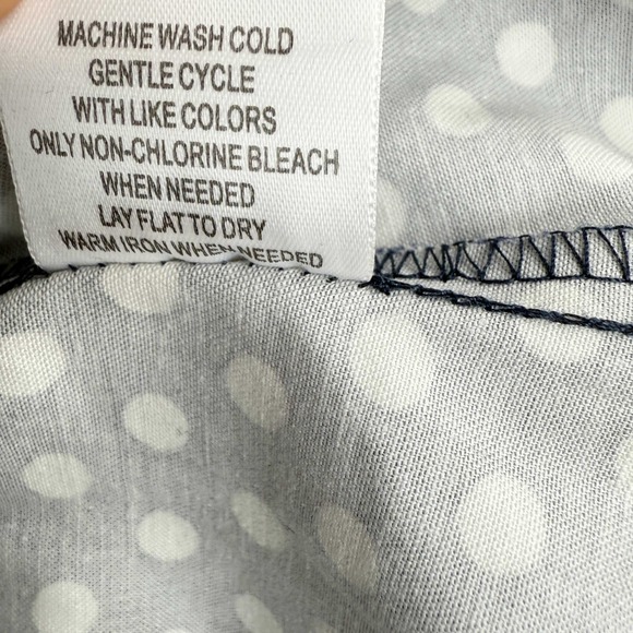 MODCLOTH‎ Polka Dot A-Line Knee Length Skirt Size MEDIUM Womens Navy White - Picture 7 of 7